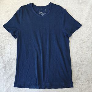Mills Supply V-Neck T-Shirt Men's XL Blue Lightweight Minimalist